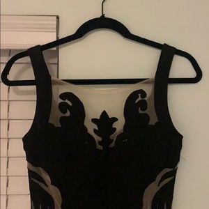 Jovani black and mesh cocktail dress
